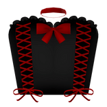 Black & Red Halloween Lace-Up Corset