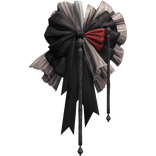 Black & Red Lace Bow Headpiece