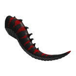 Black & Red Monster Scaled Horned Dragon Tail