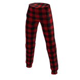 Black and red plaid pajama pants