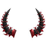 Black and Red Spiked Demon Horns