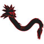 Black and Red Spiky Dragon