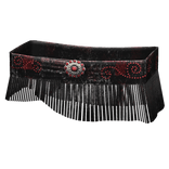 Black & Red Vintage Fringe Waist Wrap Belt