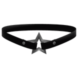 Black & Silver Edgy Emo Star Choker 1.0