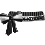 Black & Silver Elegant Gyaru Bow Belt 2000s