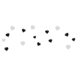 Black and White 3D Hearts Pixel 8-bit Cute Aura