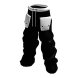 Black and white baggy pants