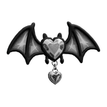 ♡ Black & White Bat Hair Clip