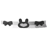 ♡ : black & white bunny collar 