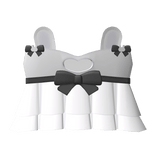 ♡ : black & white bunny dress 
