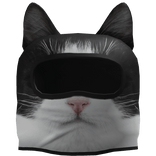 Black and white cat ski mask