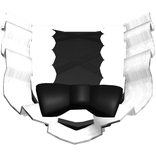 black and white coquette doll ruffled headpiece