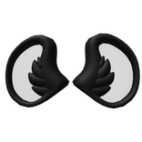 Black and White Curly Ears