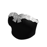 Black and White Cute Bow Coquett Crop Top