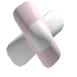 ♡ : black and white cute right cheek bandage