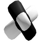 ♡ : black and white cute right cheek bandage