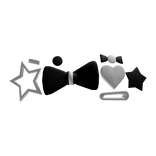 Black & White Decora Hairclips
