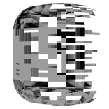 Black And White Glitch Animated Face Mask