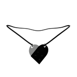 Black and white Heart Necklace 