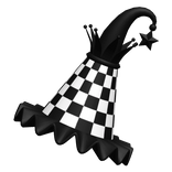 Black & White Jester Clown Checkered Party Hat