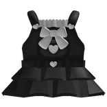 ♡ black and white kawaii heart overalls dress 