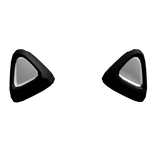 black and white kitty ears