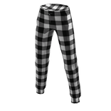 Black and white plaid pajamas