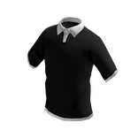 Black and white polo shirt