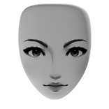 Black and White Retro Head Face Girl