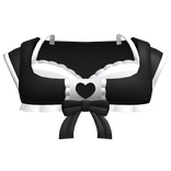 ♡꒰ black and white ruffled heart baby doll top