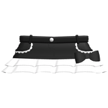 ♡꒰ black and white ruffled mini skirt