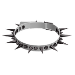 black & white spike collar necklace