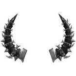 Black and White Spiked Demon Horns