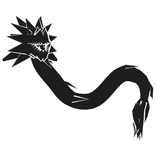 Black and White Spiky Dragon