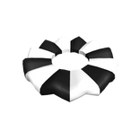 Black & White Striped Clown Collar