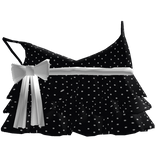 black & white summer ruffled kawaii cute tank top