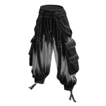 Black & White Y2K Cargo Pants w/ Belt & Straps