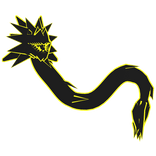 Black and Yellow Spiky Dragon