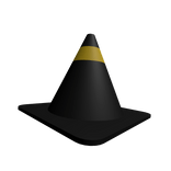 Black and Yellow Traffic Cone