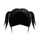 Black Anime Cute Kawaii Pigtails