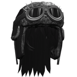 Black Anime Long Hair w/ Goggles Ushanka