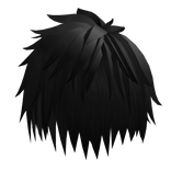 Black Anime Messy Boy Emo Hair