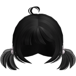 ♡ Black Anime School Girl Mini Pigtails Hair