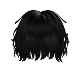 Black Anime Short Wavy Hair