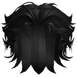 Black - Anime Slicked Back Hair (Short Version)