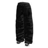 Black Baggy Cargo Jeans with Sneakers