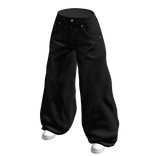 Black Baggy Denim Jeans Vintage Distressed Pants