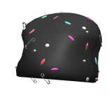 Black Baggy Oversized Pinned Decora Y2K Beanie