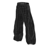 Black Baggy Plaid Pajama Sweatpants