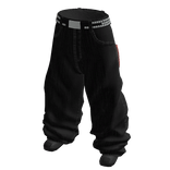 Black Baggy Streetwear Jeans w Belt (Check Back)